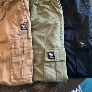 EUC lot of 3 boys Abercrombie jogger cargo pants sz 15/16